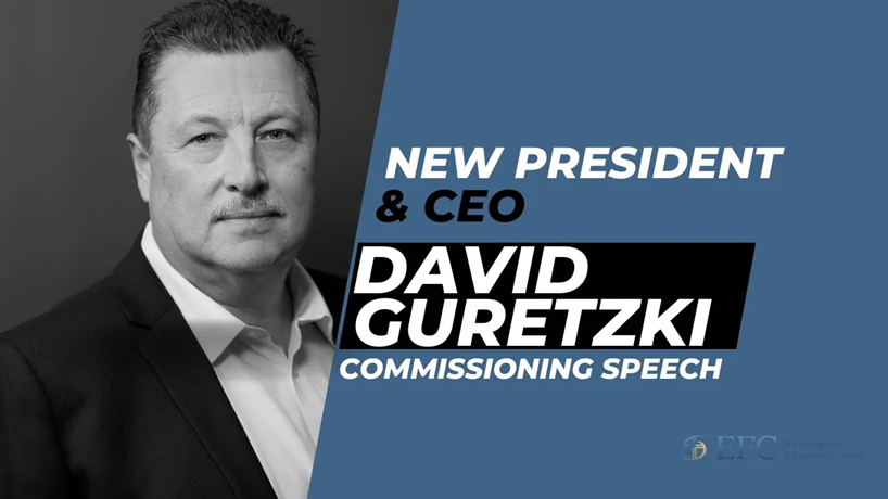 Commissioning address by new EFC president David Guretzki