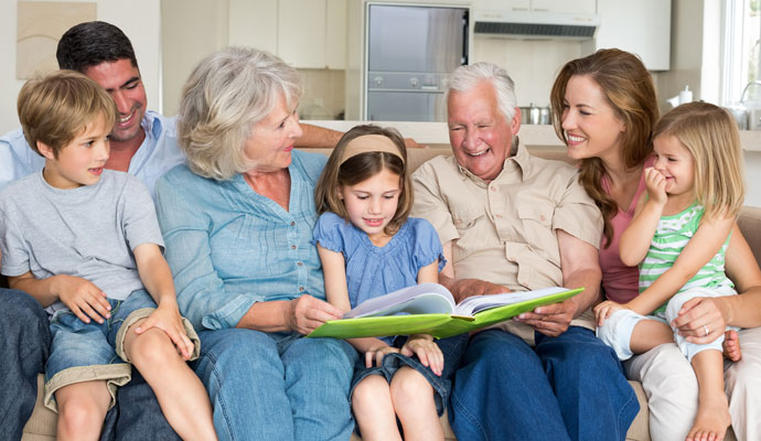 Family - Family Members Reading to Children